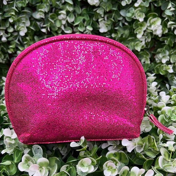 Glitter Pink Sparkly Metallic Cosmetic Bag - Picture 15 of 15